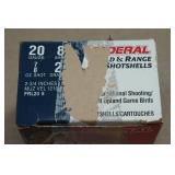 25 Federal Field & Range 20 Gauge 2-3/4" 8 Shot Shotshells