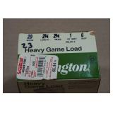 23 Remington Heavy Game Load 20 Gauge 2-3/4" 6 Shot Shotshells