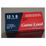 20 Federal Game Load 12 Gauge 2-3/4" 8 Shot Shotshells
