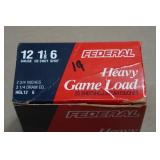 19 Federal Heavy Game Load 12 Gauge 2-3/4" 6 Shot Shotshells
