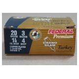 10 Fedeal Premium Grand Slam Turkey 20 Gauge 3" 4 Shot Shotshells