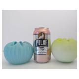 2 Vintage Fenton Burmese Glass Bowls