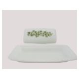 Vintage PYREX Crazy Daisy Butter Dish w/Top