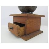 Antique Dovetailed Wood Coffee Grinder