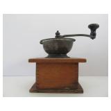 Antique Dovetailed Wood Coffee Grinder