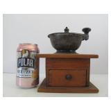 Antique Dovetailed Wood Coffee Grinder