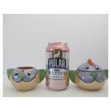 Mid Century Lusterware Anthropomorphic Bird Creamer & Sugar Bowl