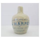 Original Antique Miniature Stoneware I.W. HARPER Advertising Whiskey Jug