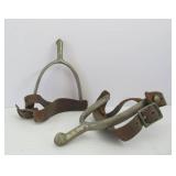 Antique US Marked 1911 Spurs - Signed A.B.