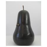 Antique Wooden Pear-Shaped Tea Safe w/Key