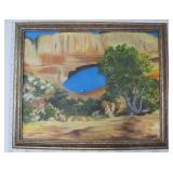 Framed Signed Southwestern / New Mexico Oil on Canvas Landscape Painting