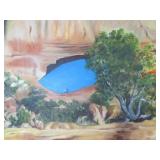 Framed Signed Southwestern / New Mexico Oil on Canvas Landscape Painting