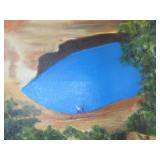 Framed Signed Southwestern / New Mexico Oil on Canvas Landscape Painting