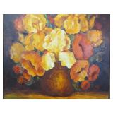Very Nice Large Vintage Oil on Canvas Still Life Painting by Miller Smith