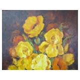 Very Nice Large Vintage Oil on Canvas Still Life Painting by Miller Smith