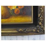 Very Nice Large Vintage Oil on Canvas Still Life Painting by Miller Smith