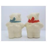 Group of SHAWNEE Pigs Cat & Elephant Cream Pitchers & Salt / Pepper Shaker Set