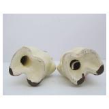 Group of SHAWNEE Pigs Cat & Elephant Cream Pitchers & Salt / Pepper Shaker Set