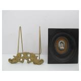 Lovely Early Antique Victorian Framed Miniature Portrait of a Woman