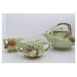 Vintage McCoy Pinecone Teapot w/Cream & Sugar Set