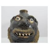 Excellent Signed Stoneware Face Jug by Marie Rogers