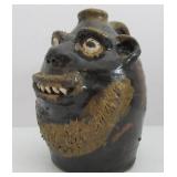Excellent Signed Stoneware Face Jug by Marie Rogers