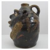 Excellent Signed Stoneware Face Jug by Marie Rogers