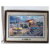 Great Looking Framed Signed Numbered CROSSROADS Artist Proof Print by Ken Zylla