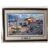 Great Looking Framed Signed Numbered CROSSROADS Artist Proof Print by Ken Zylla