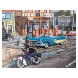 Great Looking Framed Signed Numbered CROSSROADS Artist Proof Print by Ken Zylla