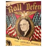 Orignal 1941 WW2 "Honor Roll Defenders of the USA" w/FDR - Anti-Tank Company