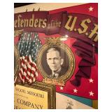 Orignal 1941 WW2 "Honor Roll Defenders of the USA" w/FDR - Anti-Tank Company