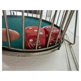 Very Cool Vintage CHUCK A LUCK Dice Cage Game w/LARGE Dice