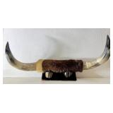 Large Western Cattle Horn Wall Display Rack