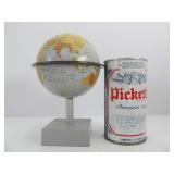 Vintage Tin Litho Musical Globe Coin Bank