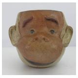 Vintage Stoneware Pottery Monkey Mug