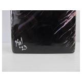 Lovely Signed Deep Purple Art Pottery Peacock Feather Vase