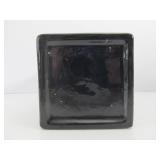 Lovely Signed Deep Purple Art Pottery Peacock Feather Vase