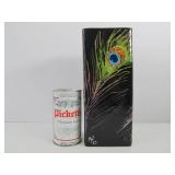 Lovely Signed Deep Purple Art Pottery Peacock Feather Vase