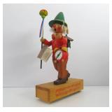 Excellent Wooden Holzkunst Christian Ulbricht German Musical Smoker Doll