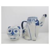 Vintage Cheshire Cat Ceramic Teapot