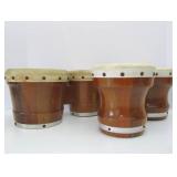 2 Sets of Animal Hide Lap Drums