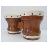 2 Sets of Animal Hide Lap Drums