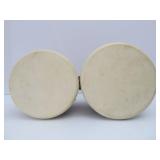 2 Sets of Animal Hide Lap Drums