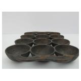 Early Antique Cast Iron Muffin Pan w/Gate Mark