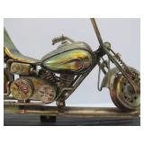 Retro Metal Musical Motorcycle Sculpture