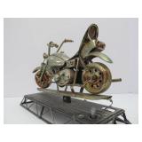 Retro Metal Musical Motorcycle Sculpture