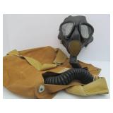 Original 1942 Gas Mask w/Original Canvas Bag & Chemical Smoke Canister - Davis Emergency Equipment Co.