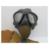 Original 1942 Gas Mask w/Original Canvas Bag & Chemical Smoke Canister - Davis Emergency Equipment Co.