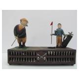 Antique Style Cast Iron Mechanical Bank #1 - Golfers